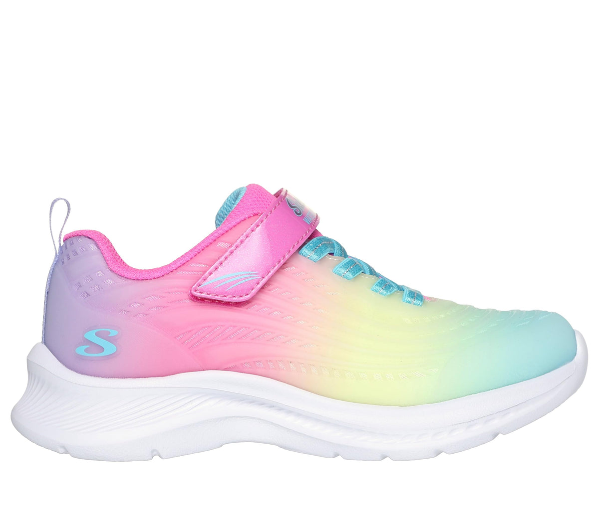 Skechers - Tenis Deportivos Repelentes al Agua  Girls' Microspec Advance con Cierre Adaptable para Niña (Degradado Pastel/Rosa) (Talla 27 - 36)