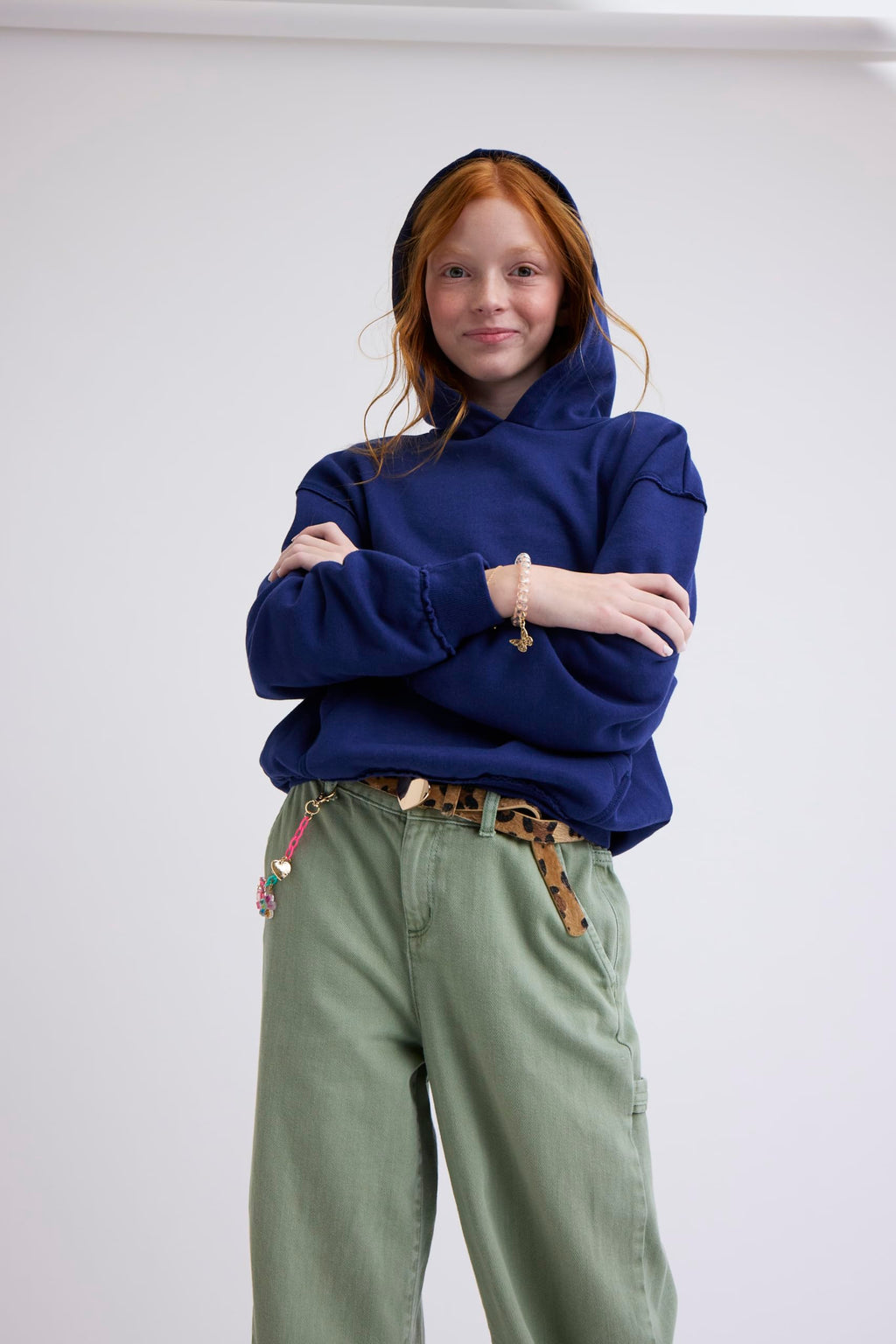 Jean Wide Leg The Children's Place | Verde Alcaparras + Bolsillo Utilitario Carpenter + 100% Algodón | Niña (4T - 16T)