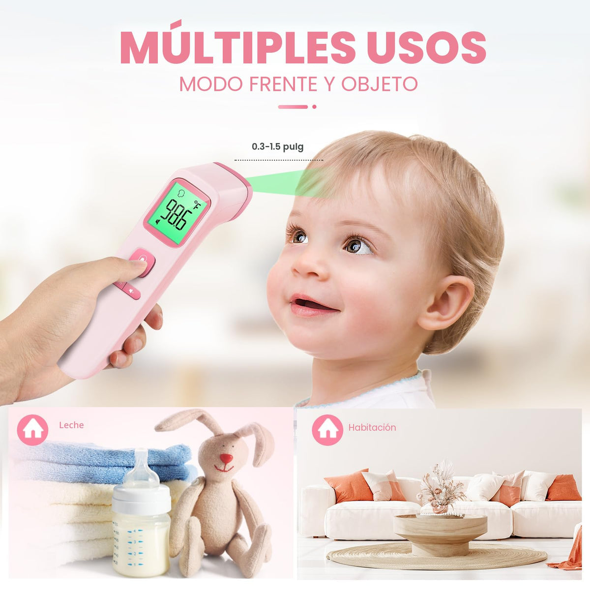 Termómetro Sin Contacto GoodBaby FC-IR202 – Lectura Rápida 1 Seg, Alarma de Fiebre