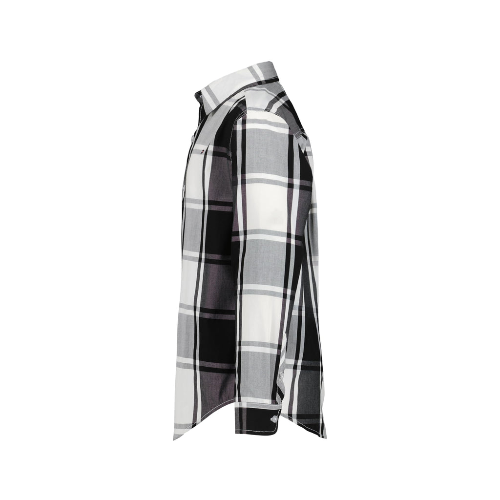 Tommy Hilfiger | Camisa Casual Manga Larga Cuadros Grandes Crudo Niño (8T - 16T)
