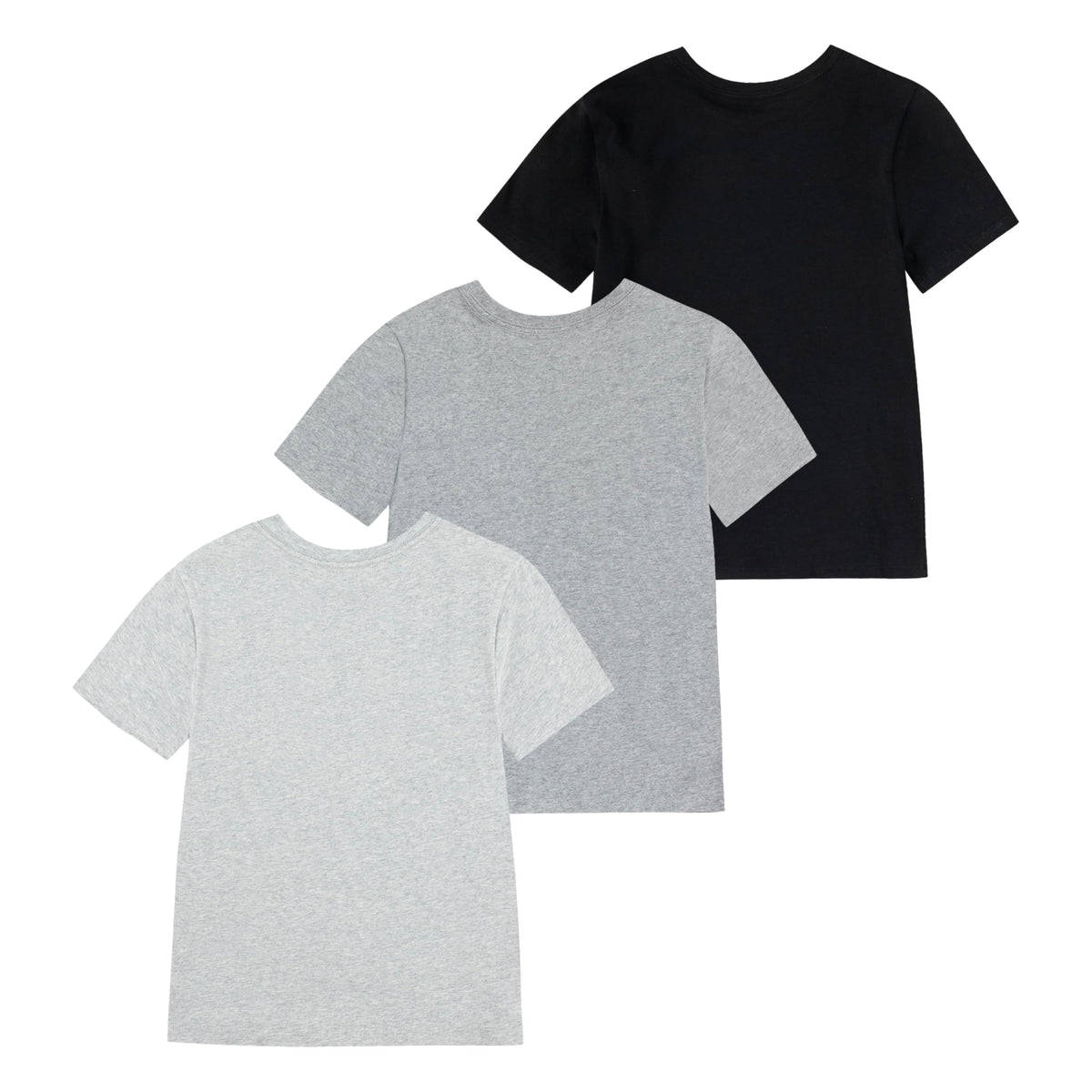 Polo Ralph Lauren | Camisetas Interior Niño Pack 3 Algodón 4D-Flex Negro Gris Manga Corta (6T - 16T)