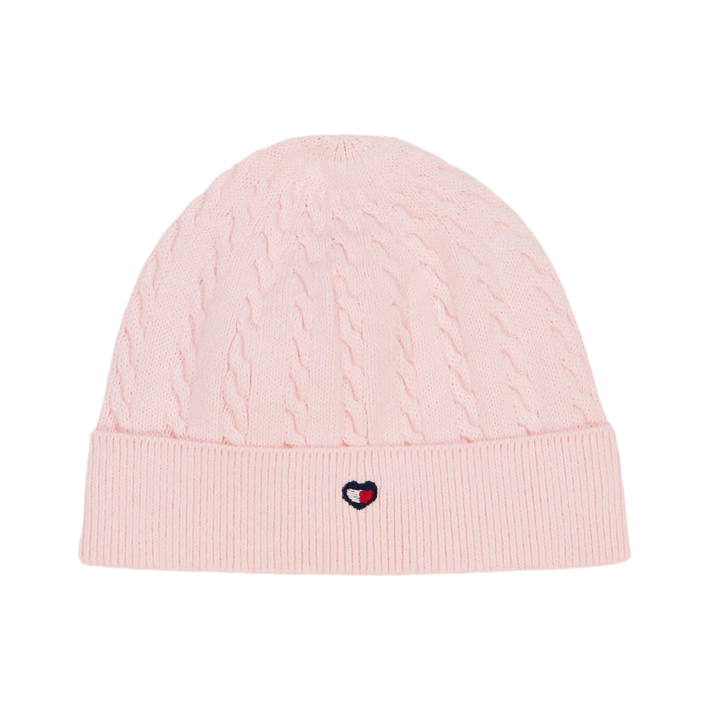 Overol Cable Knit con Gorra Tommy Hilfiger | Rosa Palo | Niña/Bebé (0M - 9M)