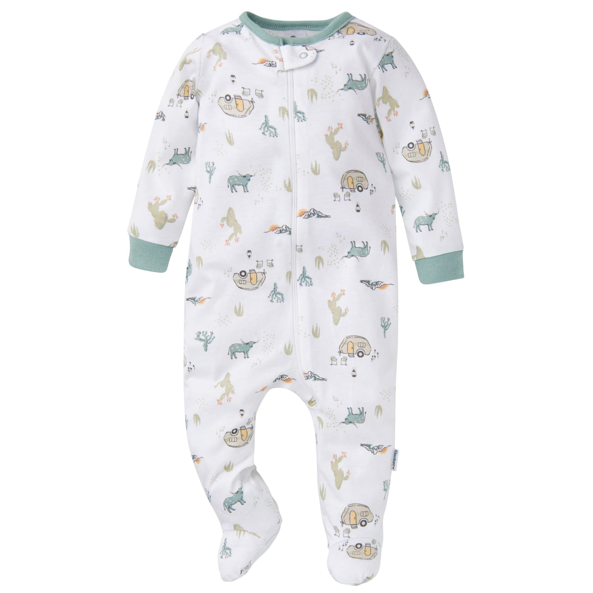 Gerber | Paquete 4 Pijamas Sleep N' Play con Pies Bebé Niño