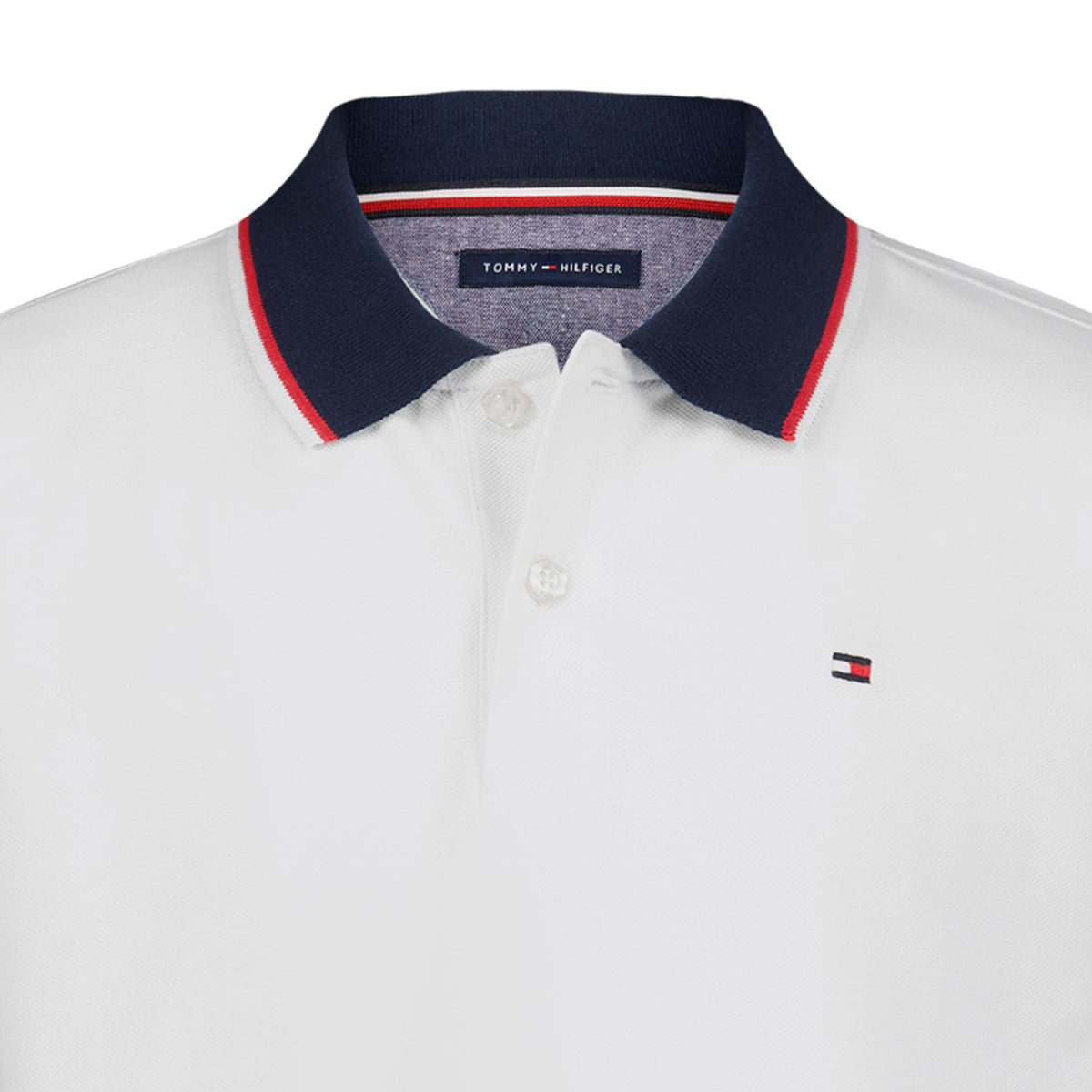 Tommy Hilfiger | Polo Piqué Manga Corta Tipped Blanco Niño (8T - 16T)