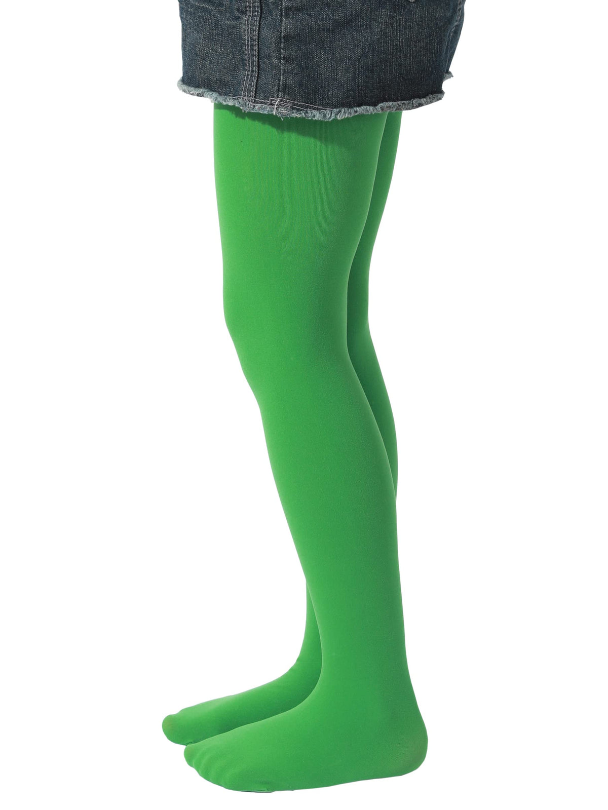 Mallas Ballet Nina 1 Par Opaco Ultra Suave Sin Costuras Nailon Elastano Verde Neon Lima Halloween Disfraz San Patricio  (2 - 13T)