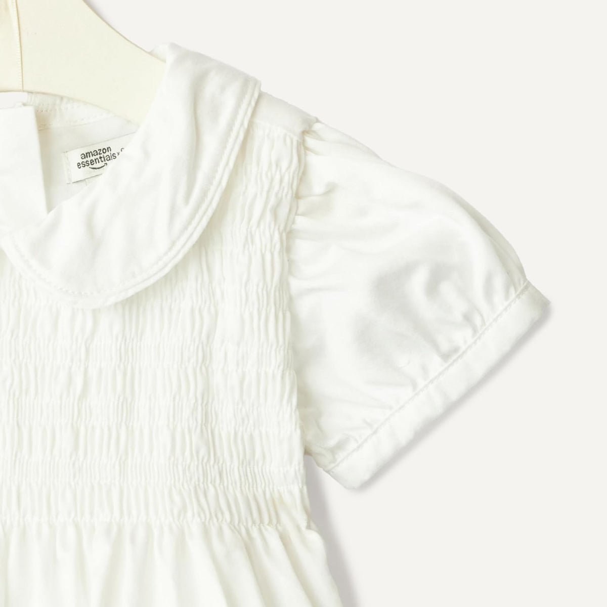 Amazon Essentials x Sofia Grainge | Vestido Satén Algodón Niña - Blanco Marfil