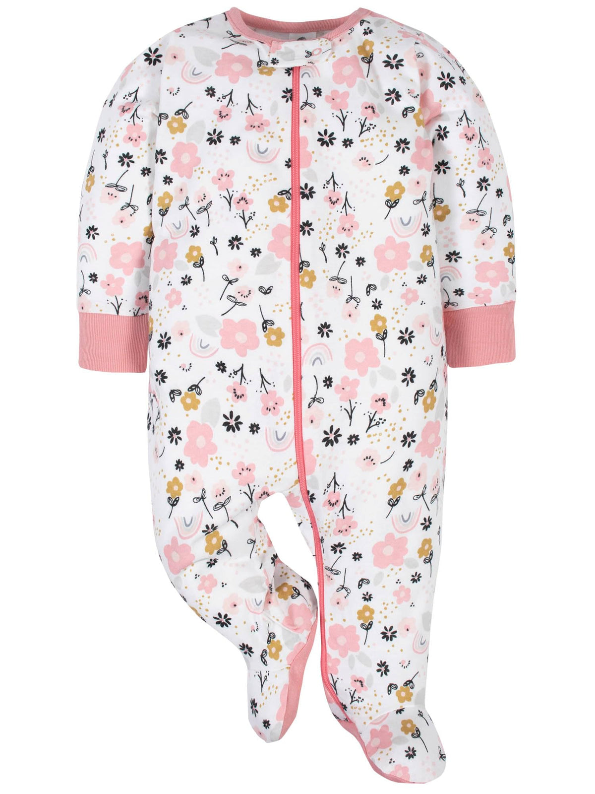 Gerber | Paquete 4 Mamelucos Sleep N' Play para Bebé Niña