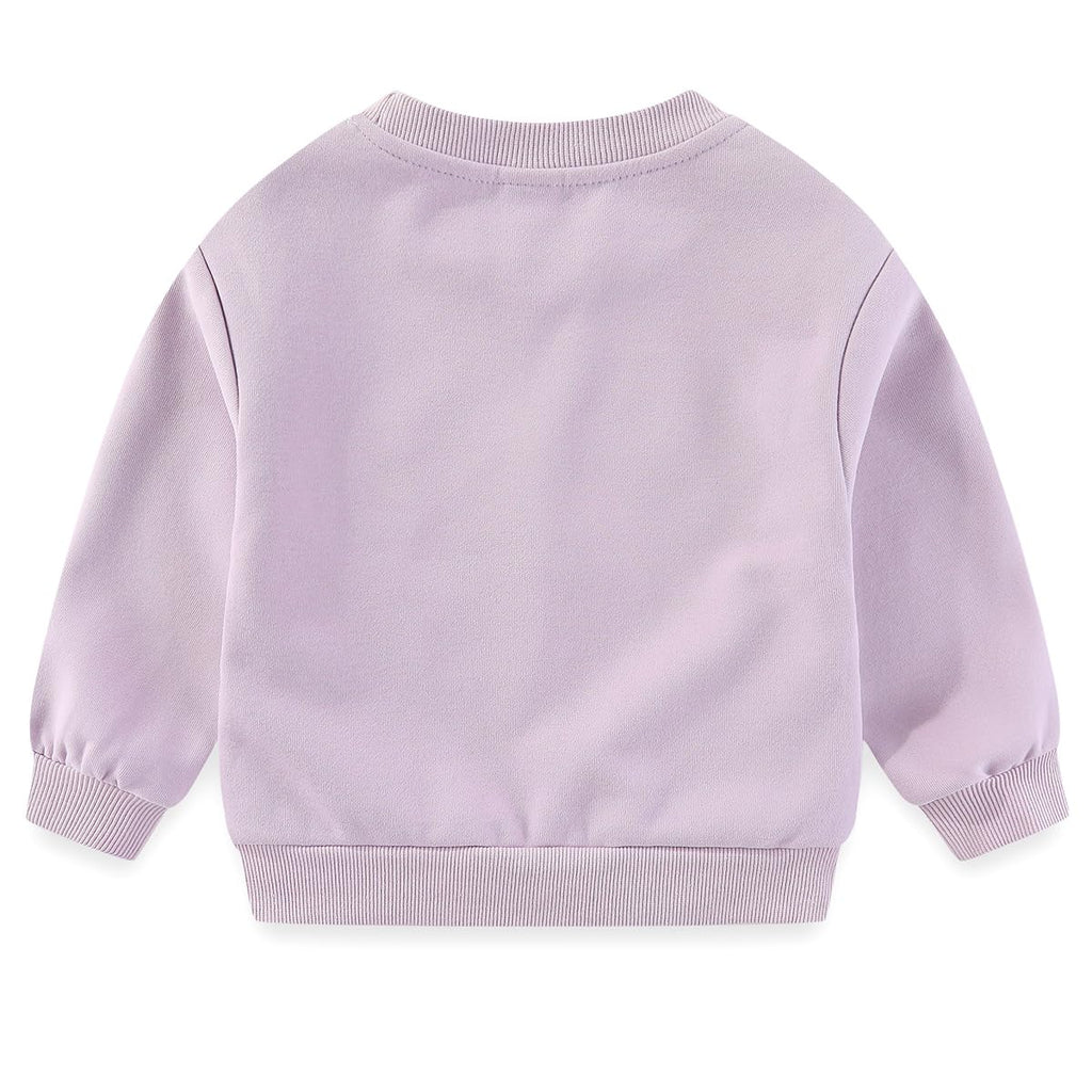 Conjunto 2 Piezas para Niña: Sudadera Lila con Mariposa Floral Acuarela y Jeans con Mariposas Bordadas