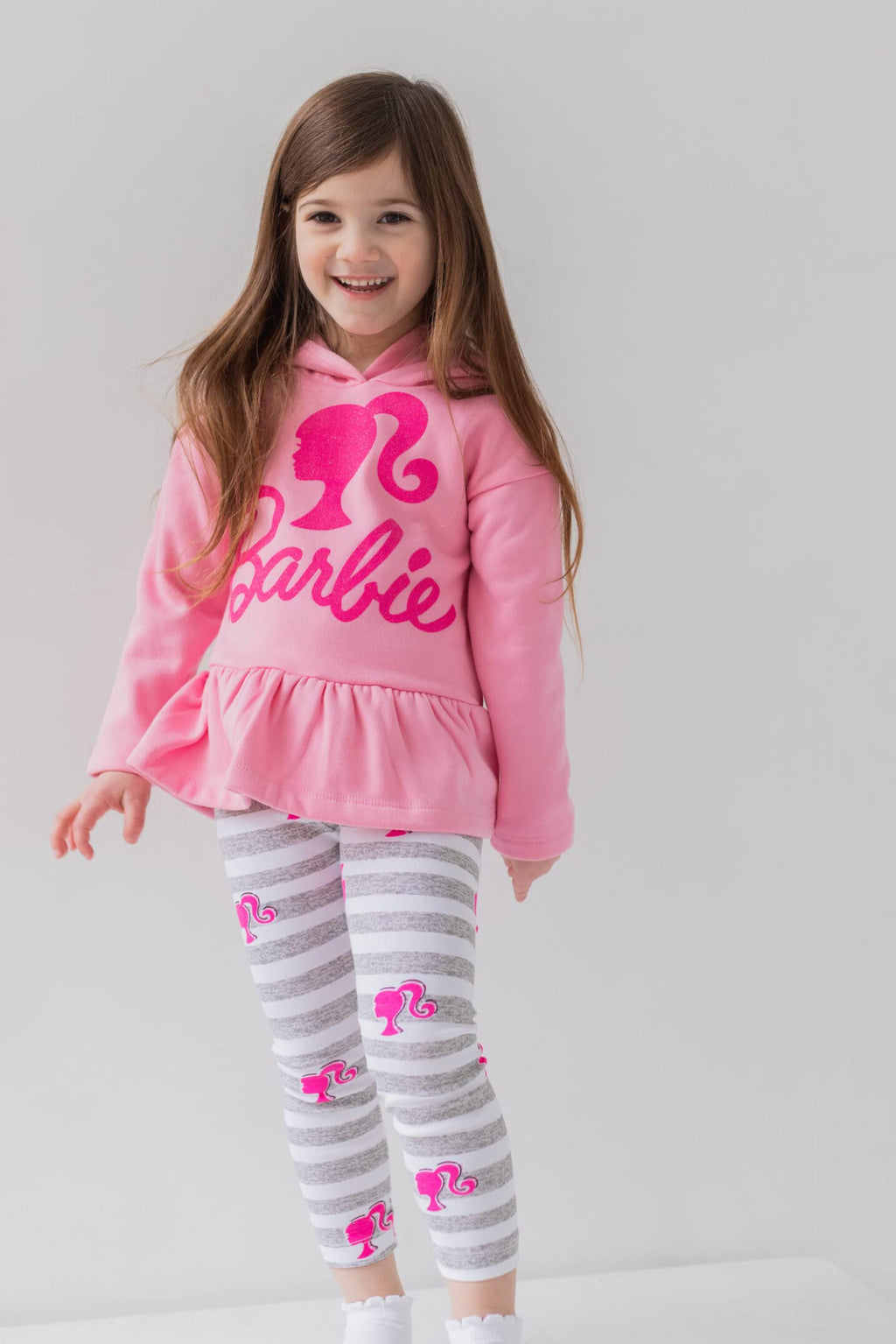 Conjunto Barbie para Niña – Sudadera con Capucha y Leggings