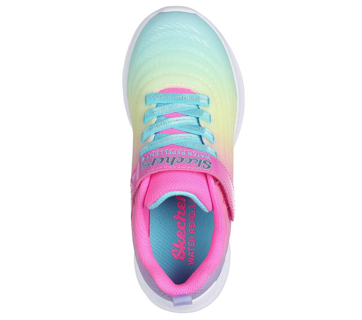 Skechers - Tenis Deportivos Repelentes al Agua  Girls' Microspec Advance con Cierre Adaptable para Niña (Degradado Pastel/Rosa) (Talla 27 - 36)