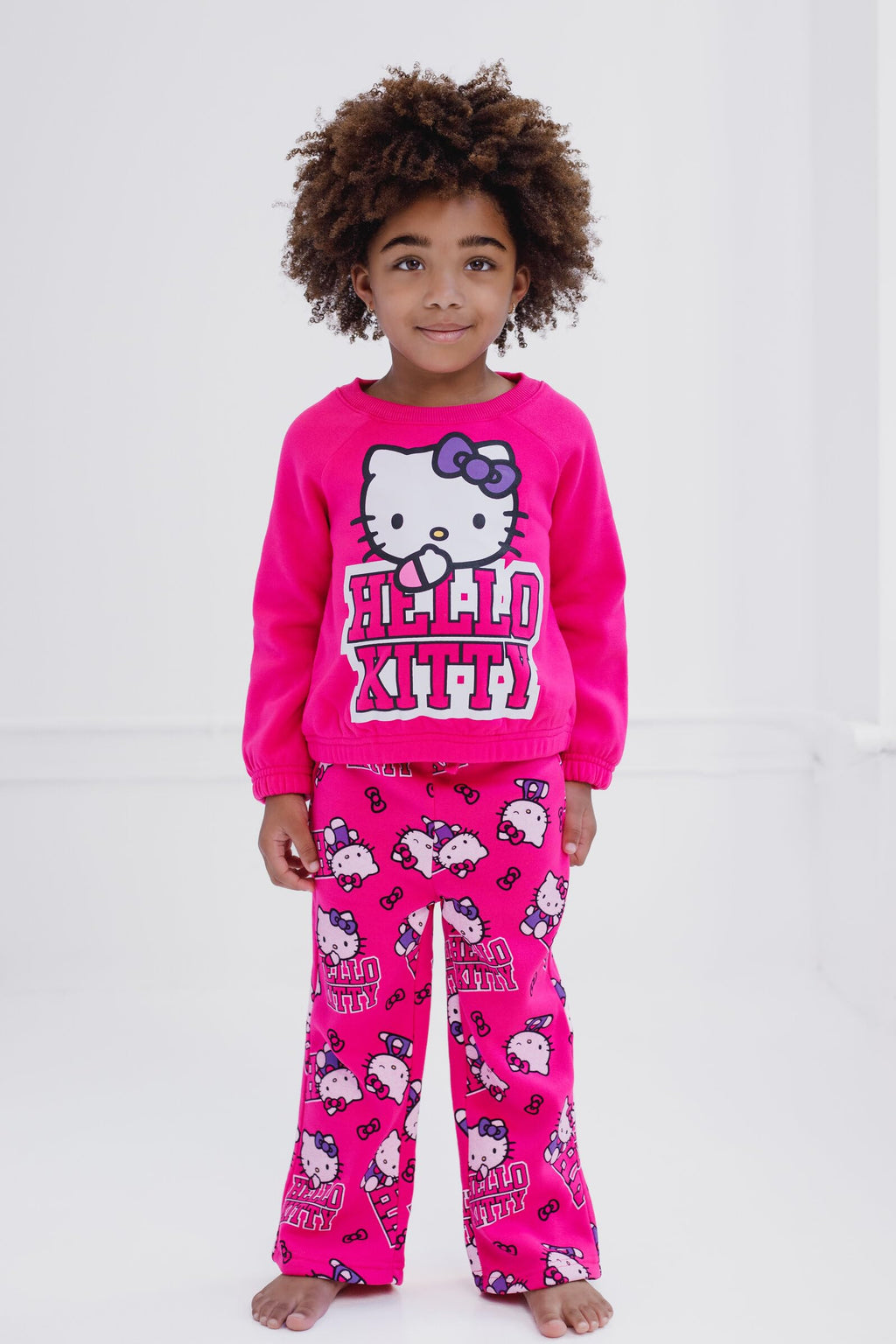 Conjunto Hello Kitty para Niña – Sudadera con Capucha y Pantalón Acampanado
