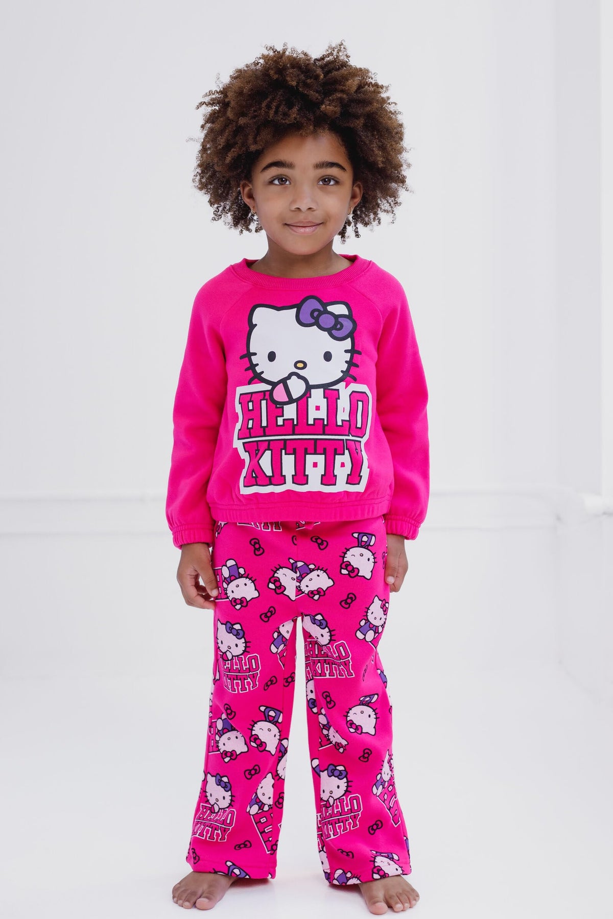 Conjunto Hello Kitty para Niña – Sudadera con Capucha y Pantalón Acampanado