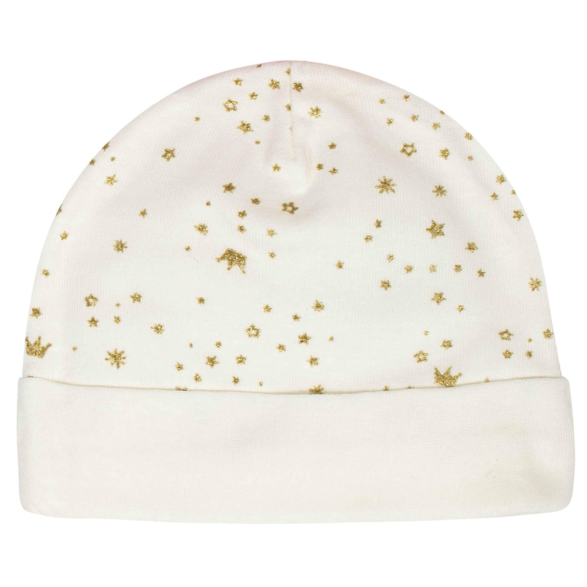 Set 8 Piezas Gorros y Manoplas para Bebé Niña – Rosa Princesa y Estrellas Doradas, 100% Algodón, Recién Nacido a 3 Meses