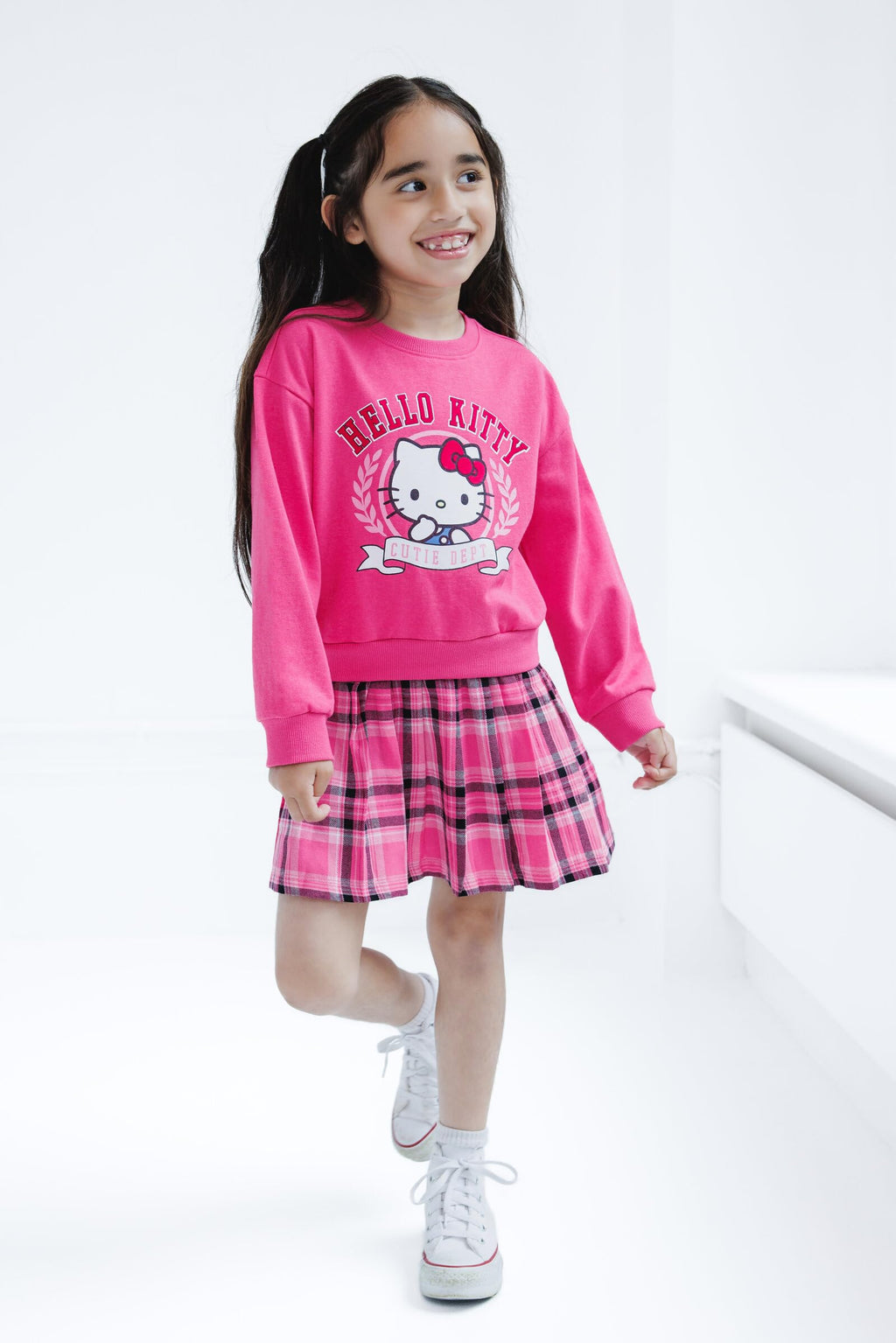 Vestido Hello Kitty de Franela para Niña – Estilo Oversize