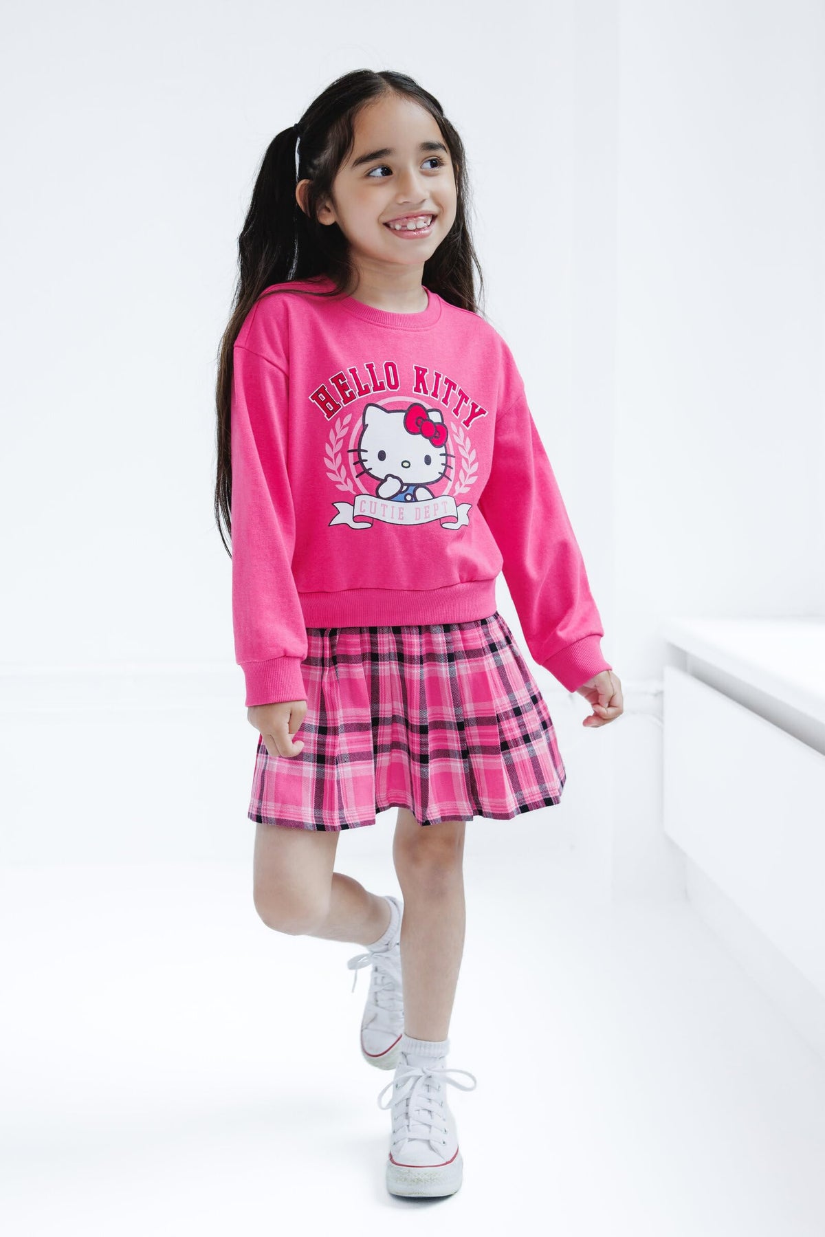 Vestido Hello Kitty de Franela para Niña – Estilo Oversize