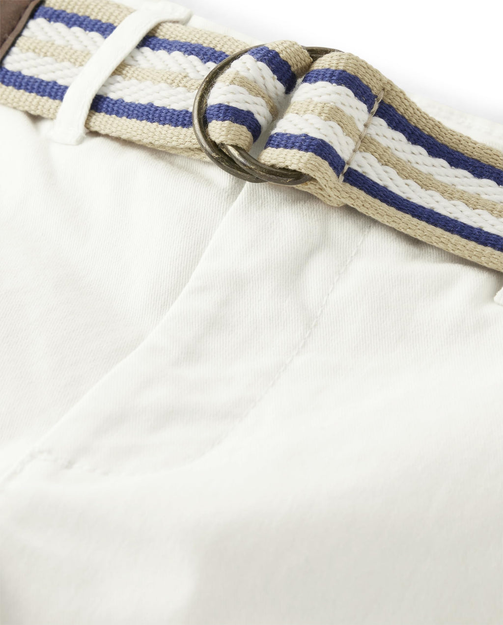 Gymboree Pantalón Chino Blanco Simply White con Cinturón (12M - 12T)