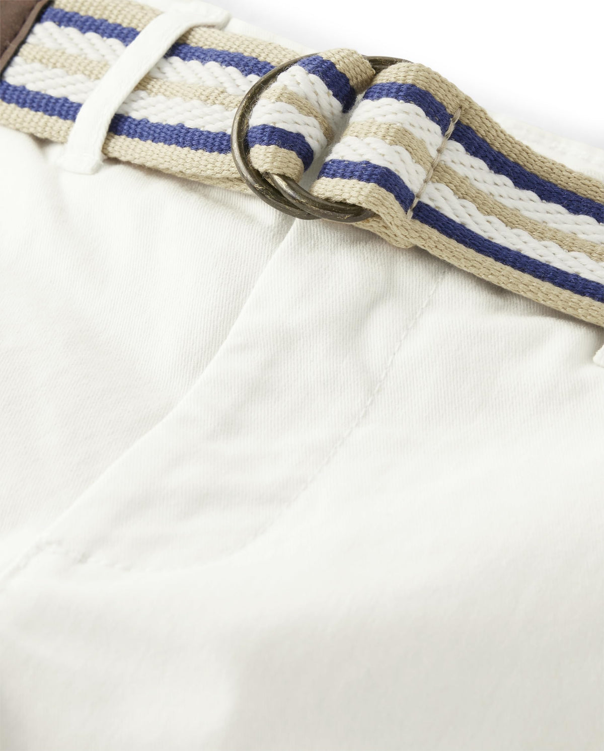 Gymboree Pantalón Chino Blanco Simply White con Cinturón (12M - 12T)