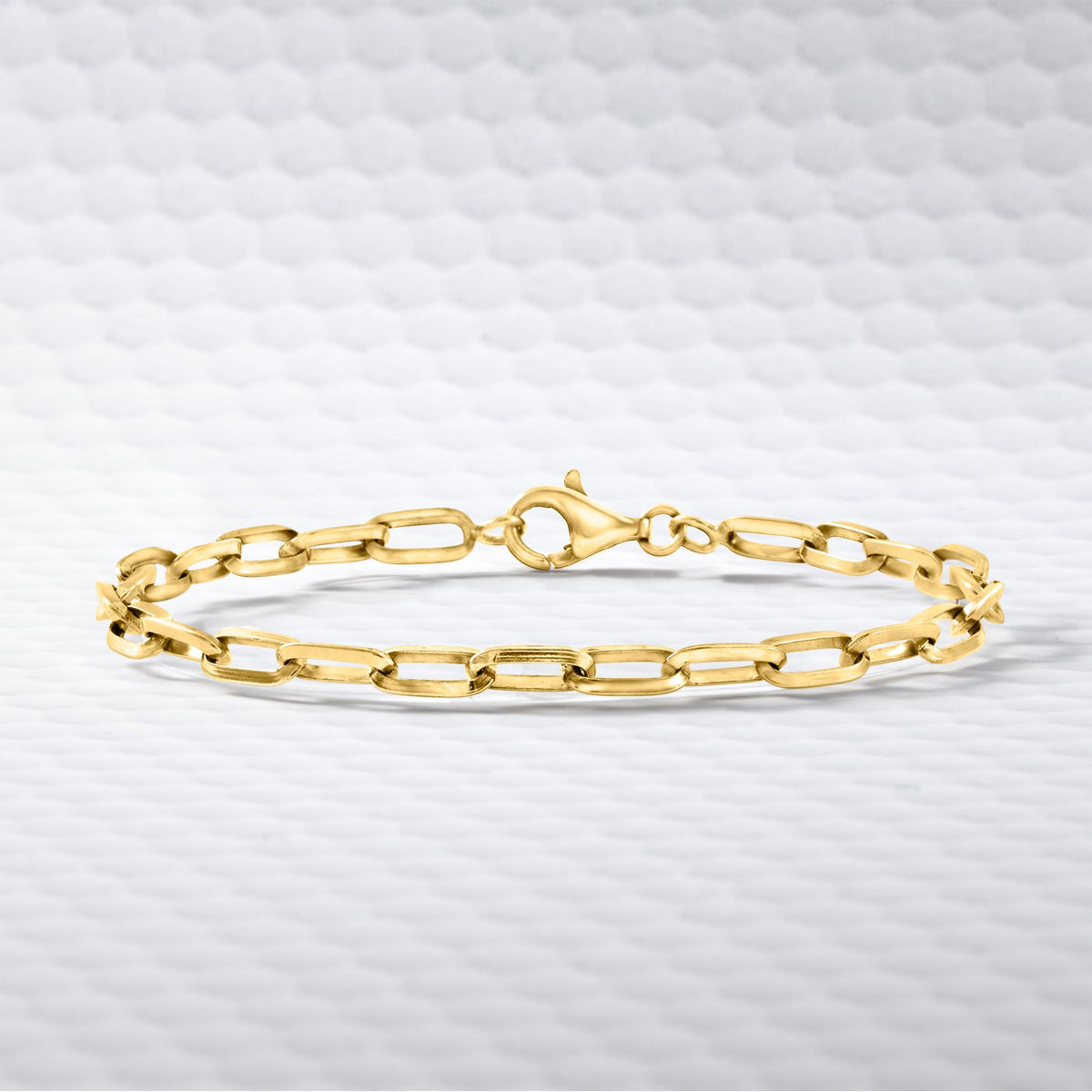 Pulsera de Eslabones Paper Clip en Oro 18K sobre Plata Esterlina — Ross-Simons