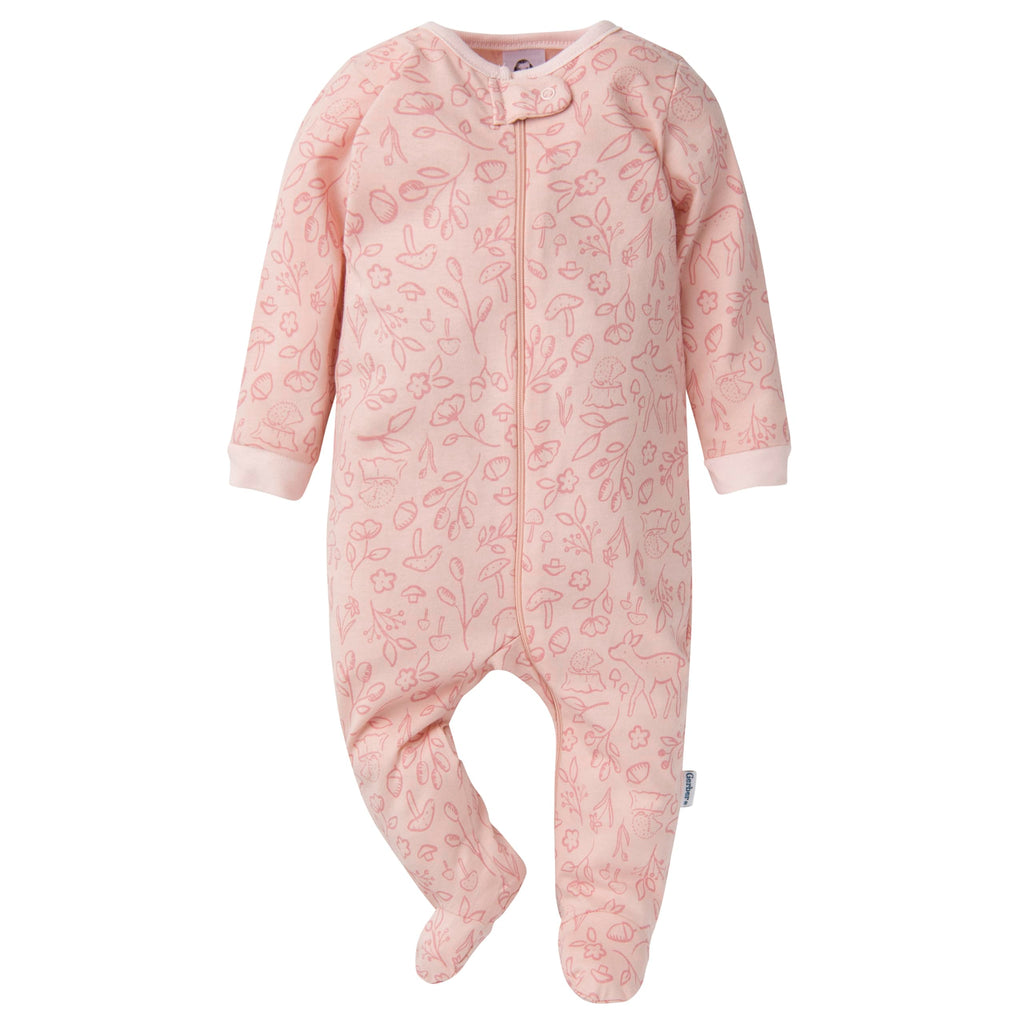 Gerber | Paquete 4 Mamelucos Sleep N' Play para Bebé Niña