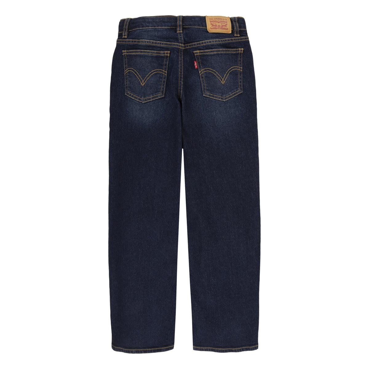 Jean Straight Cropped Levi's | Índigo Oscuro Dark Wash + Costuras Doradas Gruesas + Arcuata | Niña (4T - 16T)
