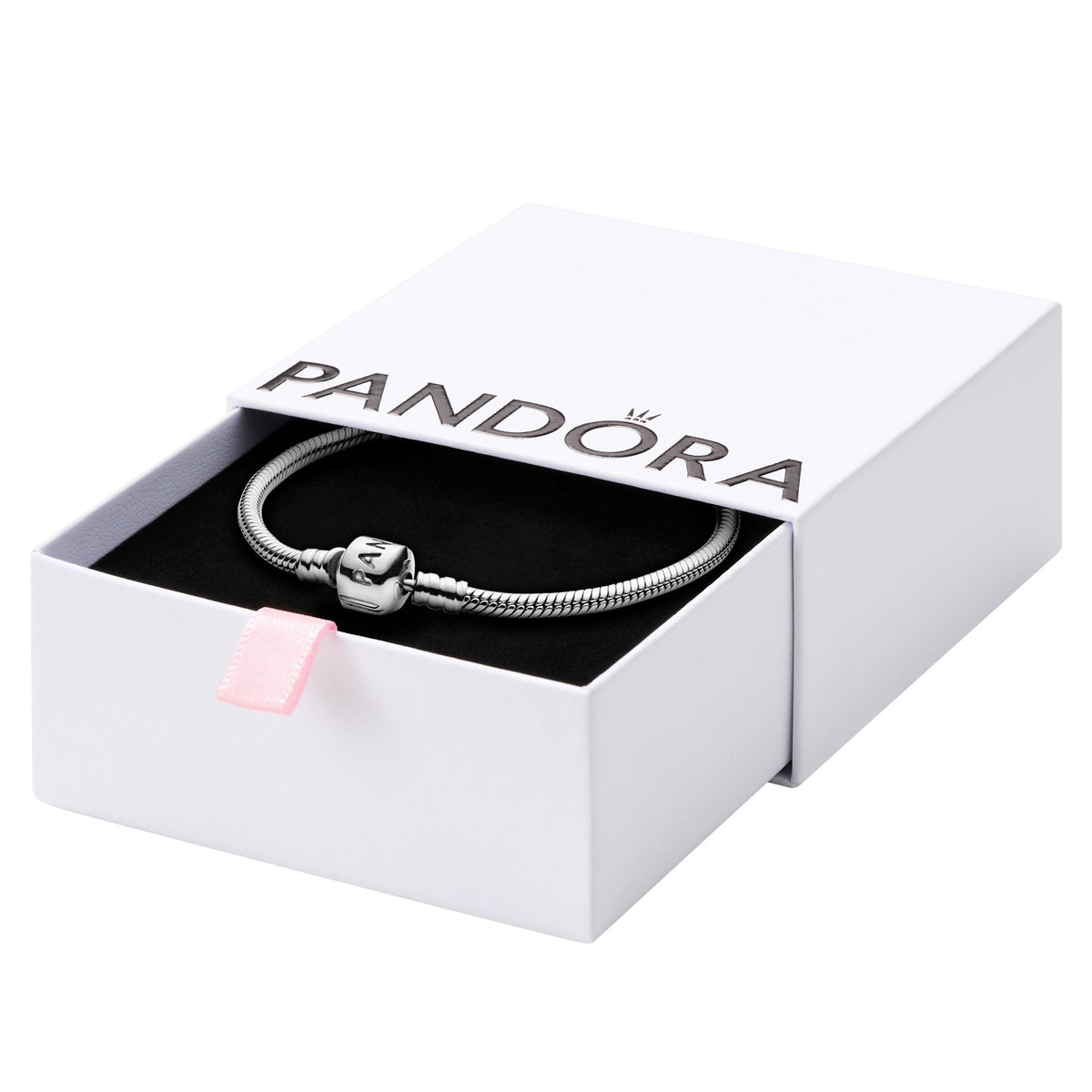 Pulsera Pandora Moments Cadena Serpiente Cierre de Barril