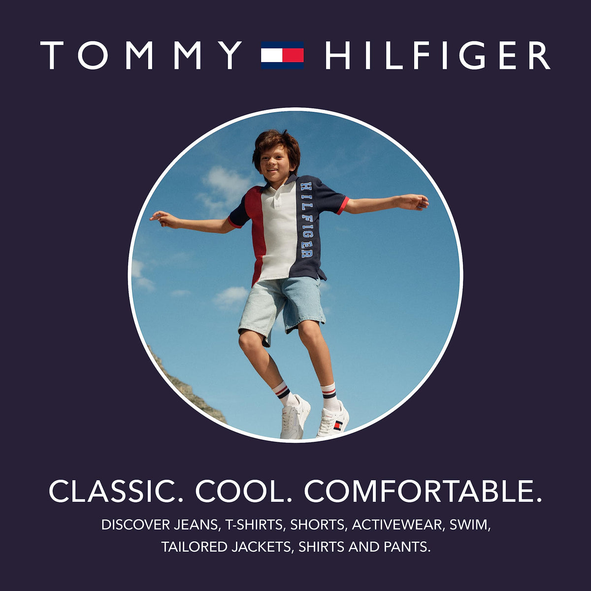 Tommy Hilfiger | Camisa Niño Manga Larga Estampado Logo All-Over Button-Down 100% Algodón Blanco (2 - 7T)
