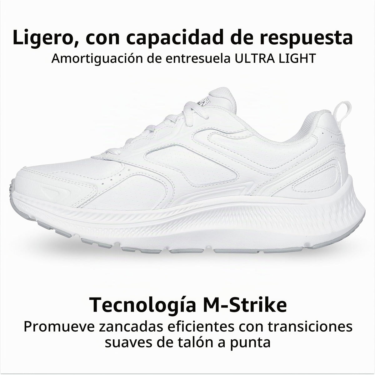 Skechers - Tenis Deportivos para Correr y Senderismo Go Run Consistent 2.0 Sumpter Trail para Mujer (Blanco) (Talla Adulta 35 - 41)