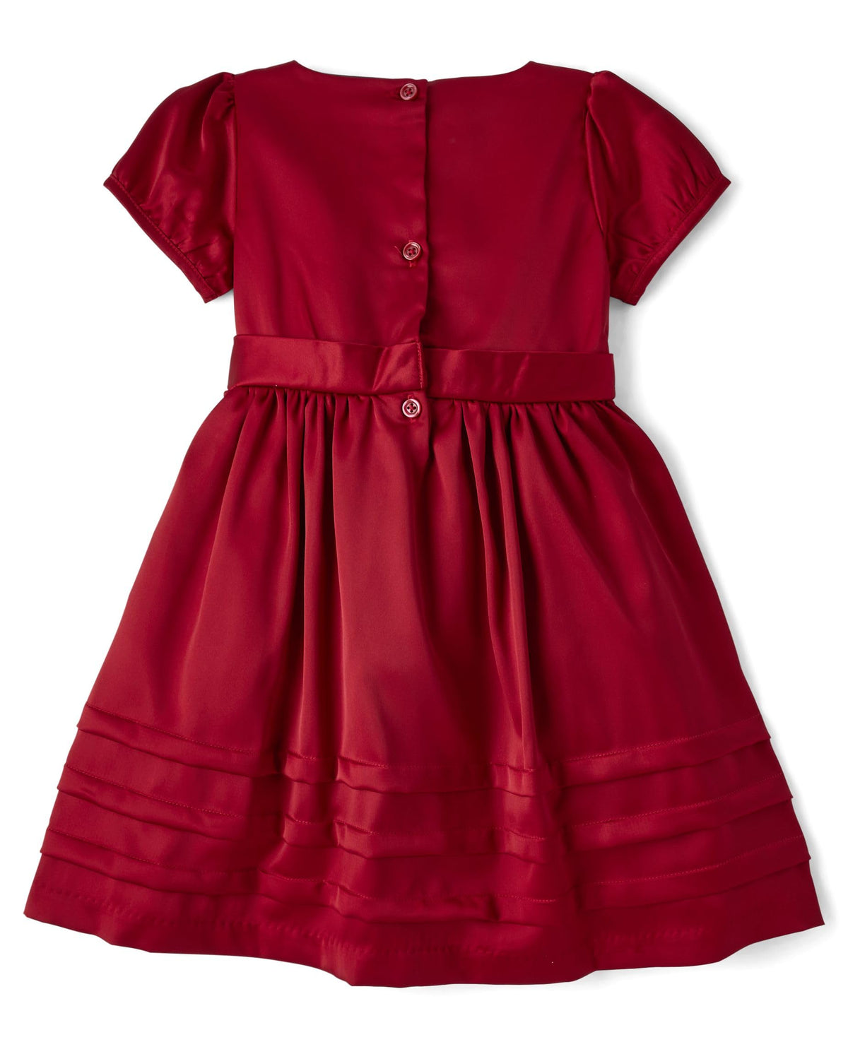 Gymboree Vestido de Fiesta Rojo Satén con Lazo para Niñas (12M - 12T)