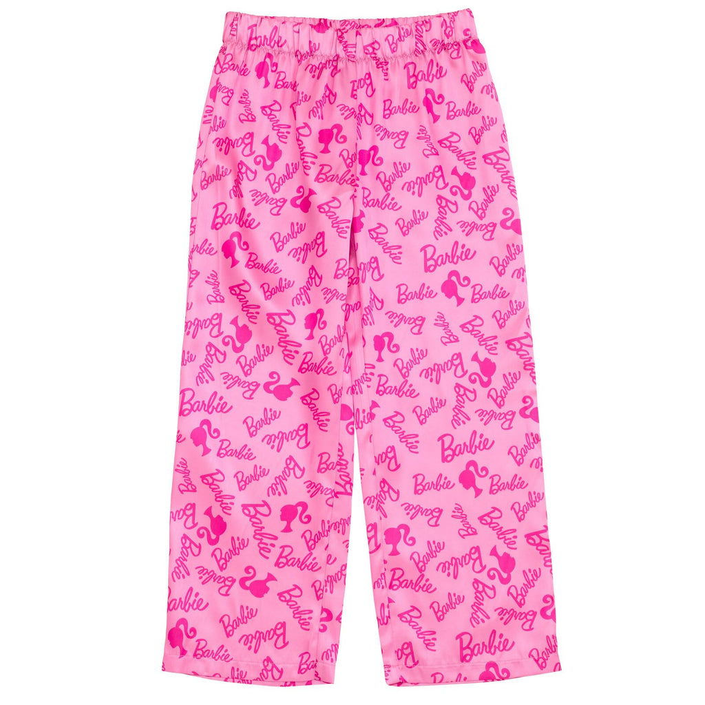Pijama 2 Piezas Barbie Oficial | Satén Suave + Estampado Completo + Manga Larga | Niña 4-16 Años