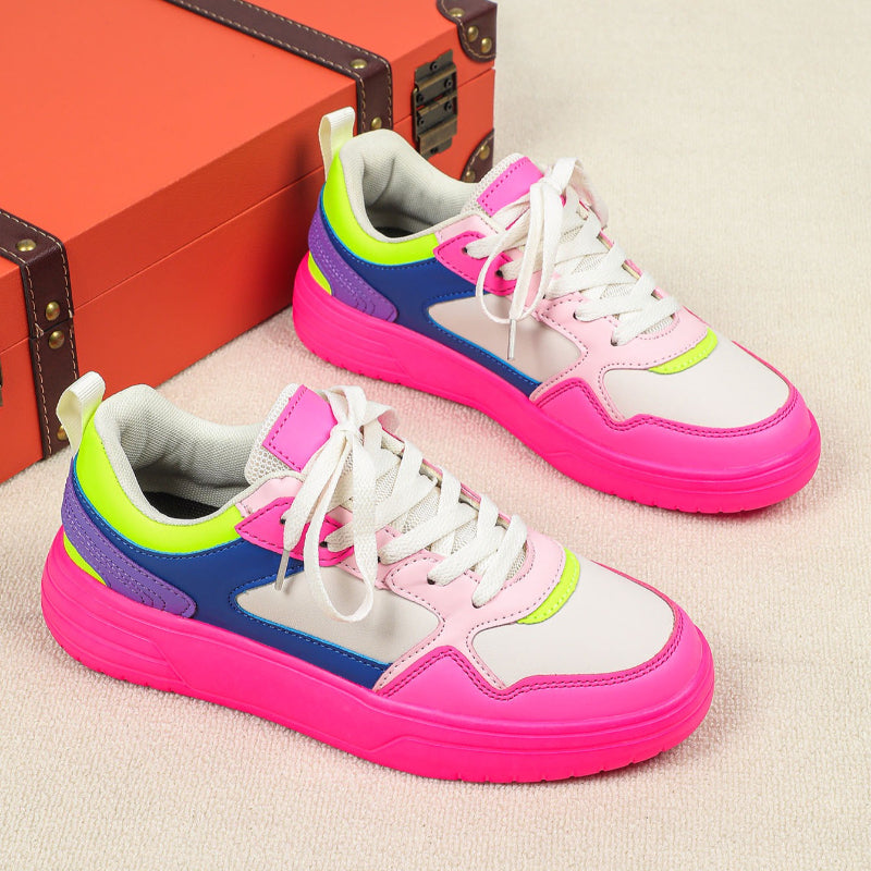 Zapatillas de Skateboarding Casuales de Caña Baja con Diseño Multicolor (Ligeras, Transpirables y de Moda Urbana) (Talla Adultos 35 - 41)
