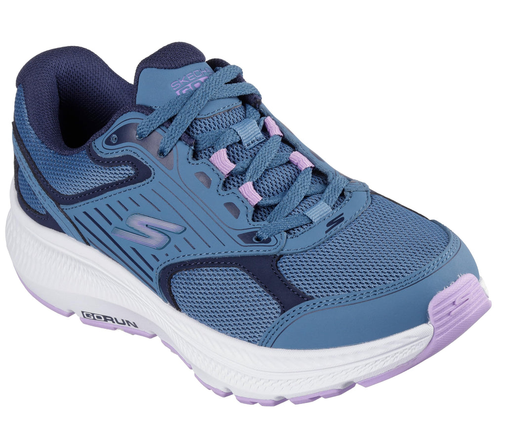 Skechers - Tenis Deportivos  Go Run Consistent con Materiales Reciclados para Mujer (Azul/Lila)  (Talla Adulta 35 - 41)