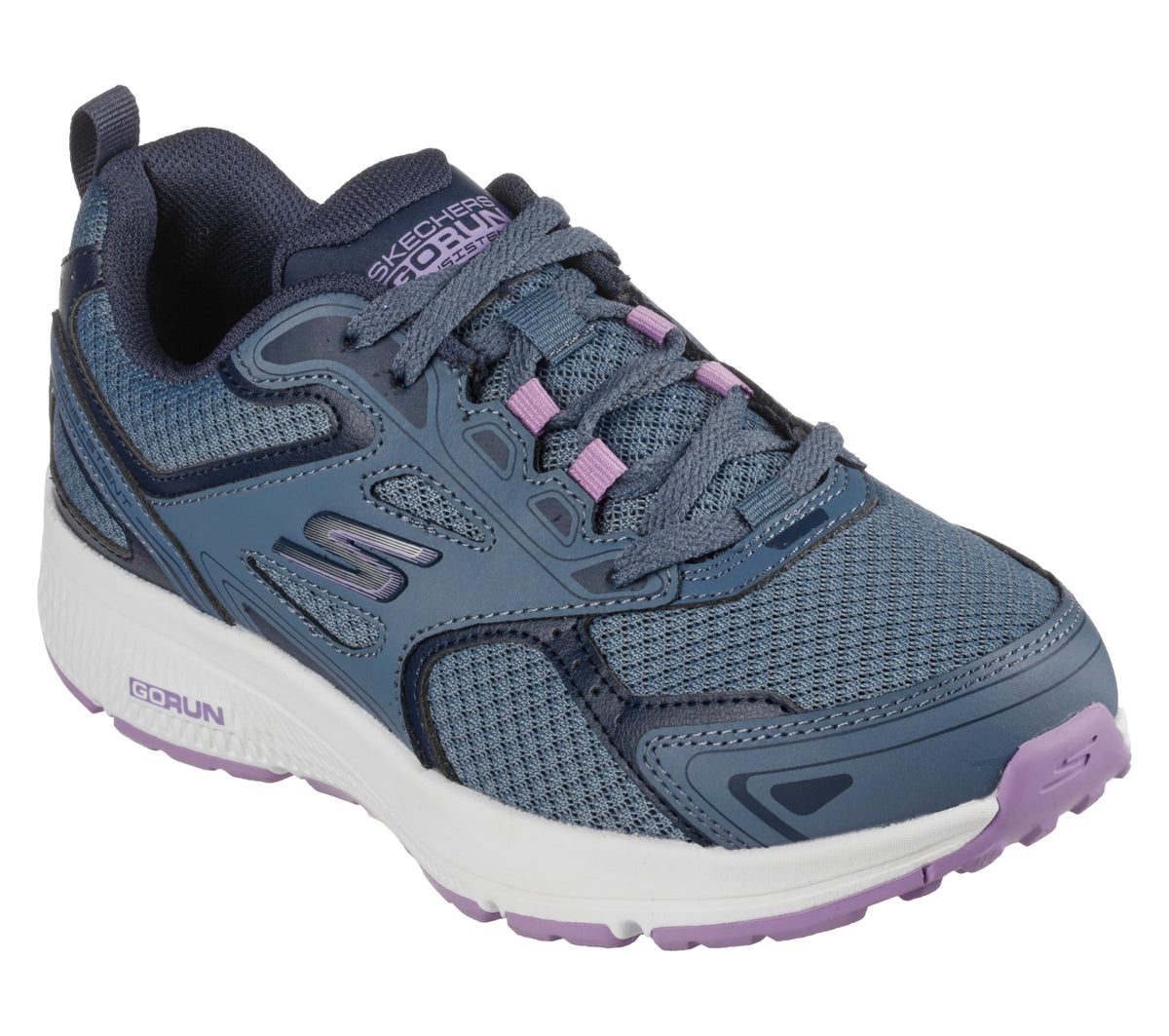Skechers - Tenis Deportivos para Correr Skechers Go Run Consistent con Amortiguación Ultraligera para Mujer (Azul/Púrpura) (Talla Adulta 35 - 41)