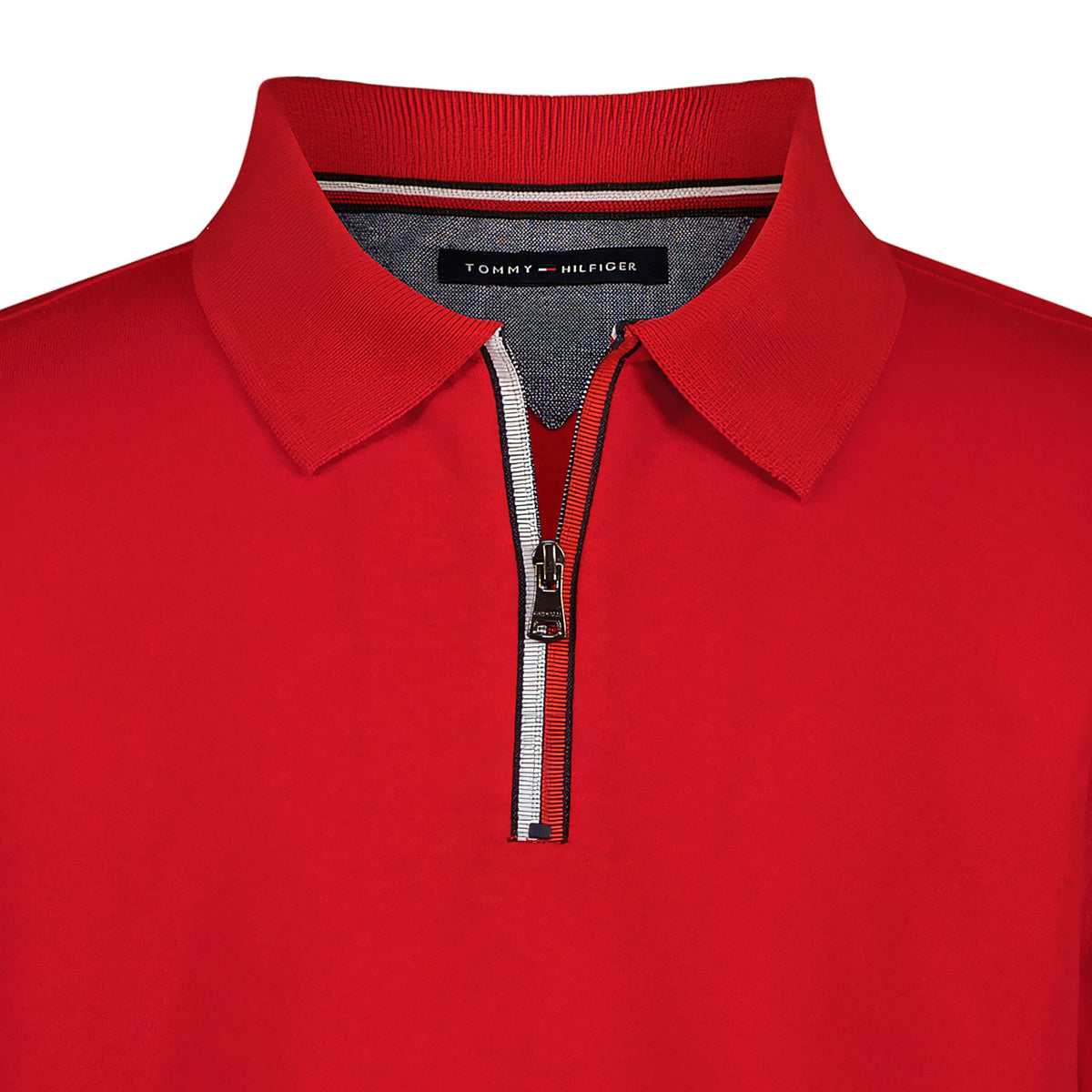 Tommy Hilfiger | Polo Manga Corta con Cremallera Rojo Niño (8T - 16T)