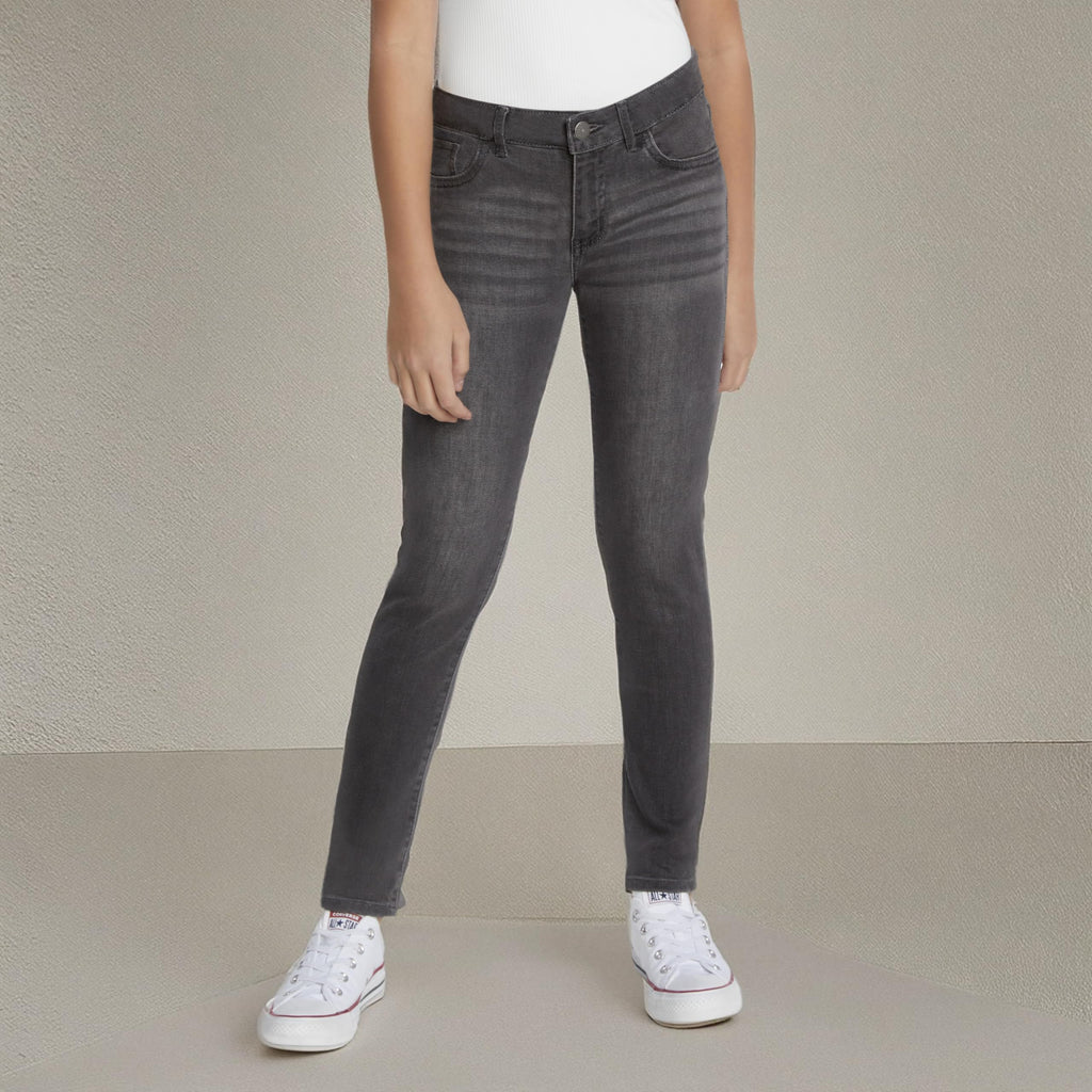 Jean 710 Super Skinny Levi's | Gris Carbón + Denim Sostenible Repreve Reciclado + Cintura Ajustable | Niña (2T - 16T)