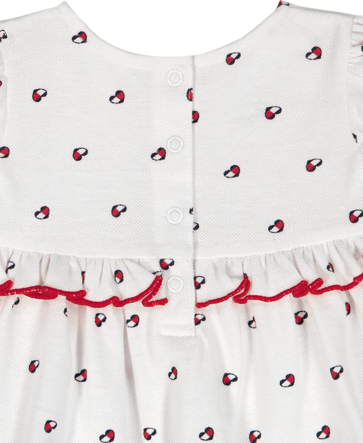 Conjunto 2 Piezas Tommy Hilfiger | Top Peplum Mangas Puff + Bloomer con Volante | Logos Rosa | Niña/Bebé (2M - 24M) (Copia)