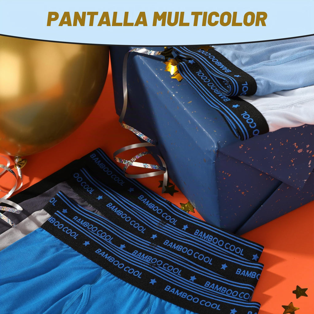 Bamboo Cool | Bóxers Niño Pack 6 Viscosa Bambú Transpirables (6T - 18T)