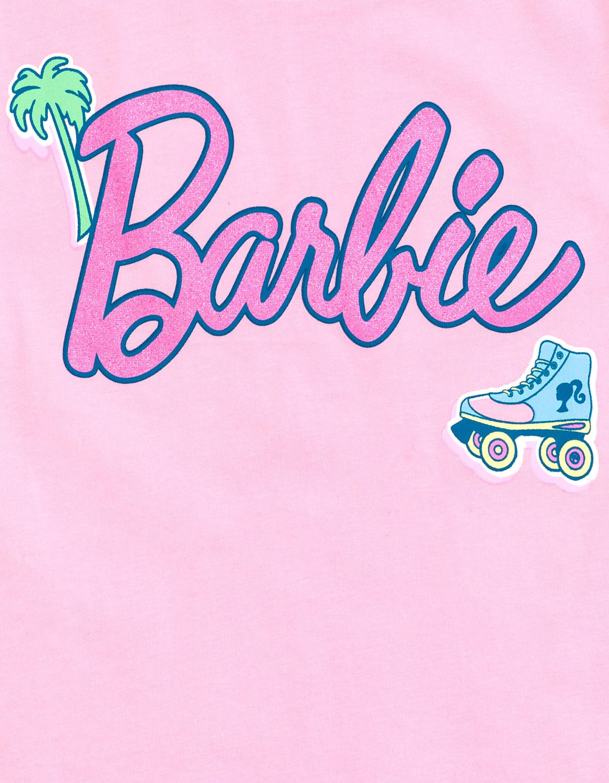 Conjunto Barbie para Niña – Camiseta Peplum y Shorts de Sarga