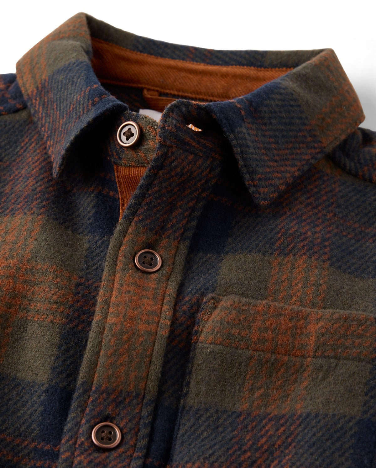 Gymboree Camisa de Franela Tartán Manga Larga para Niños – Cuadros Shale Plaid (12M - 12T)