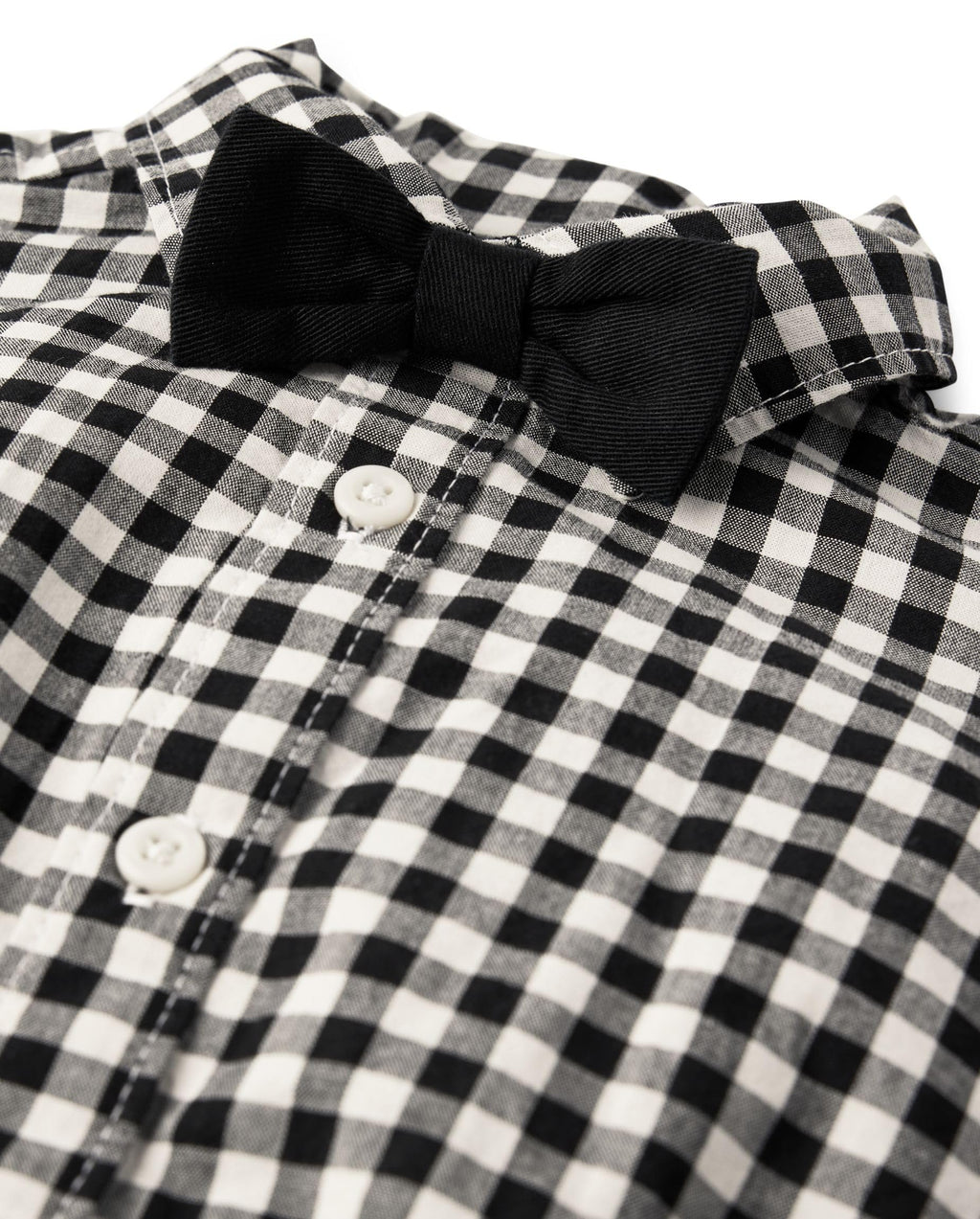 Conjunto Formal 3 Piezas The Children's Place | Bodysuit Gingham Negro Blanco + Corduroy Negro + Pajarita | Bebé Niño (0M - 12M)