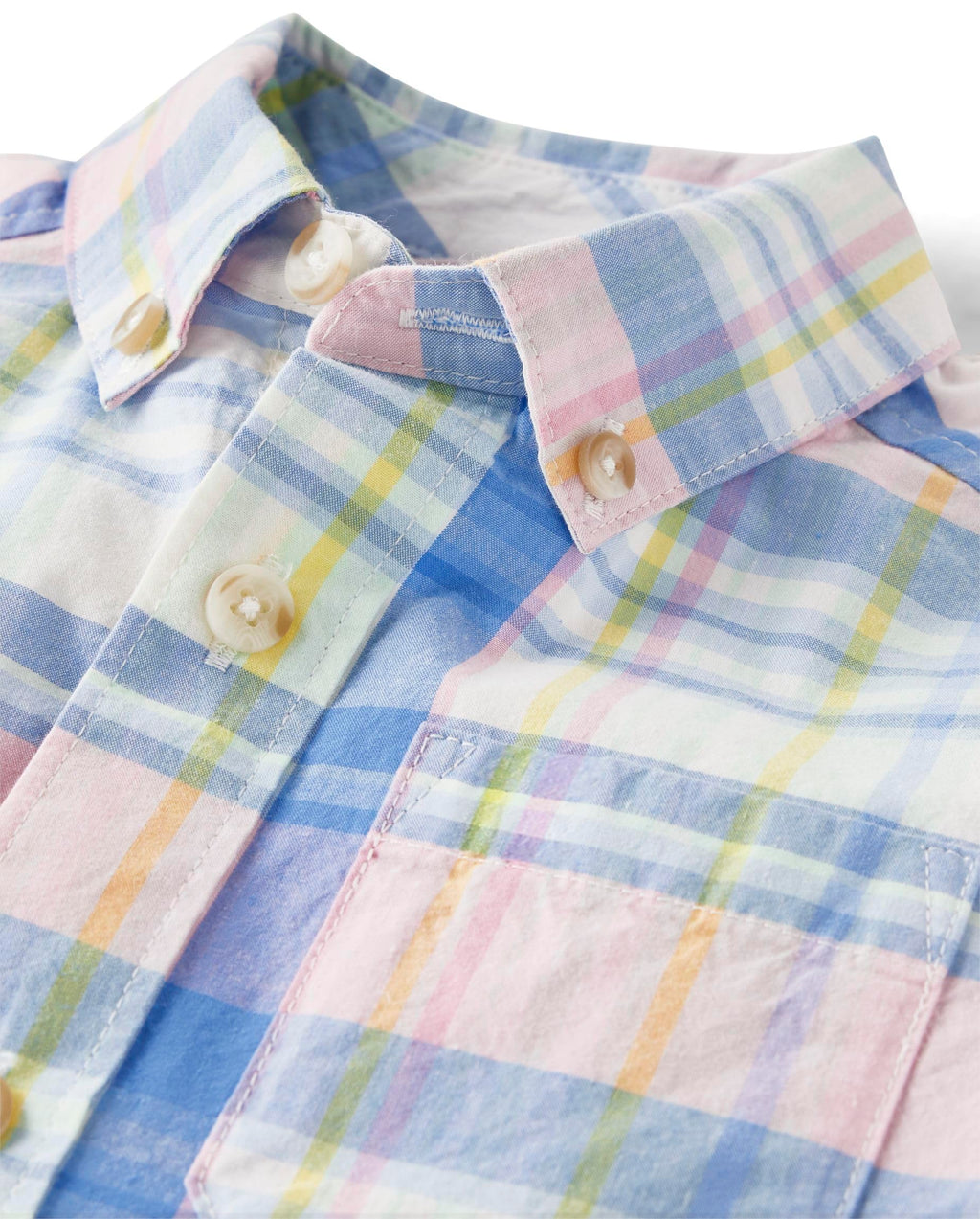 Gymboree Camisa de Cuadros Madras Manga Larga (12-18M, 18-24M, 2T, y 12T)