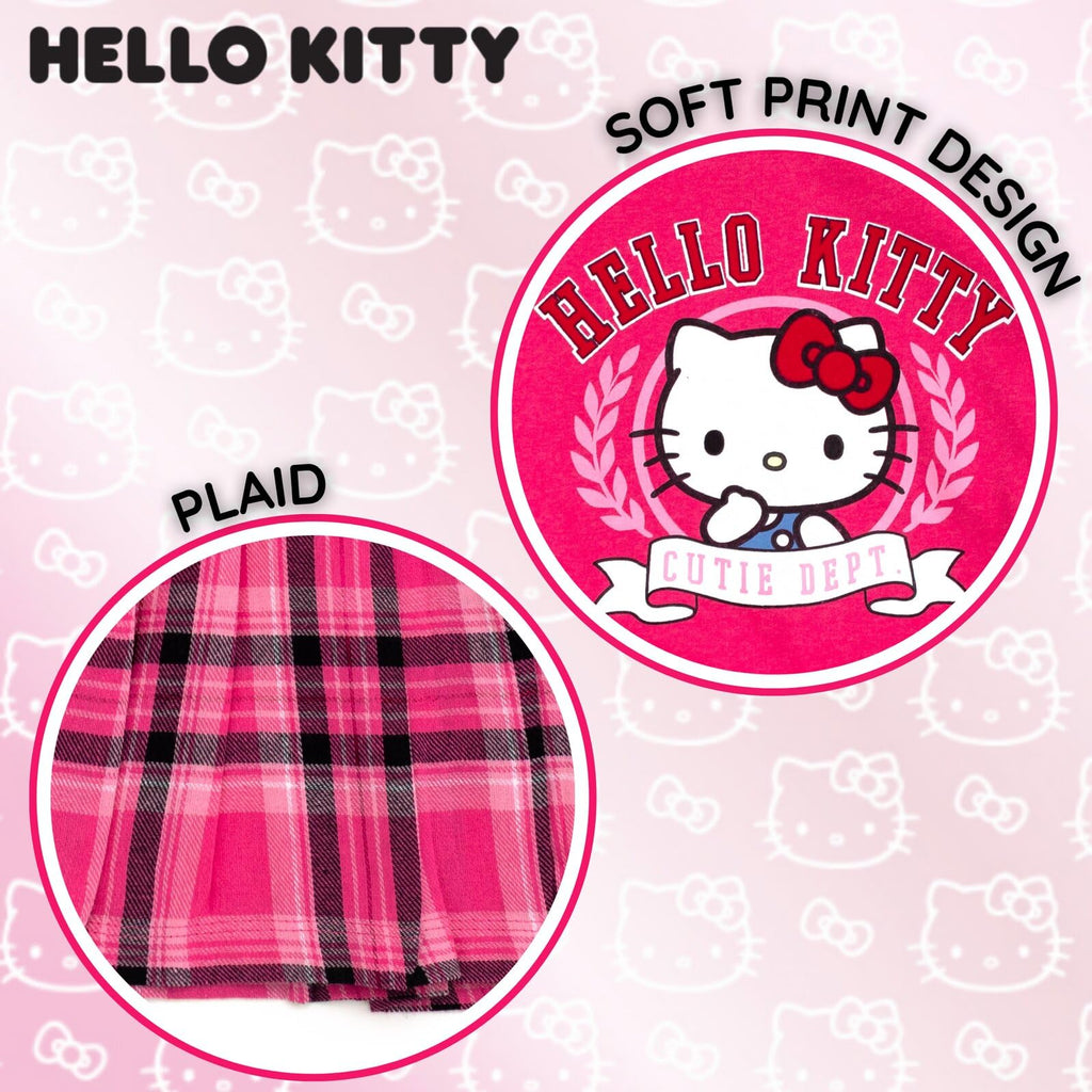 Vestido Hello Kitty de Franela para Niña – Estilo Oversize
