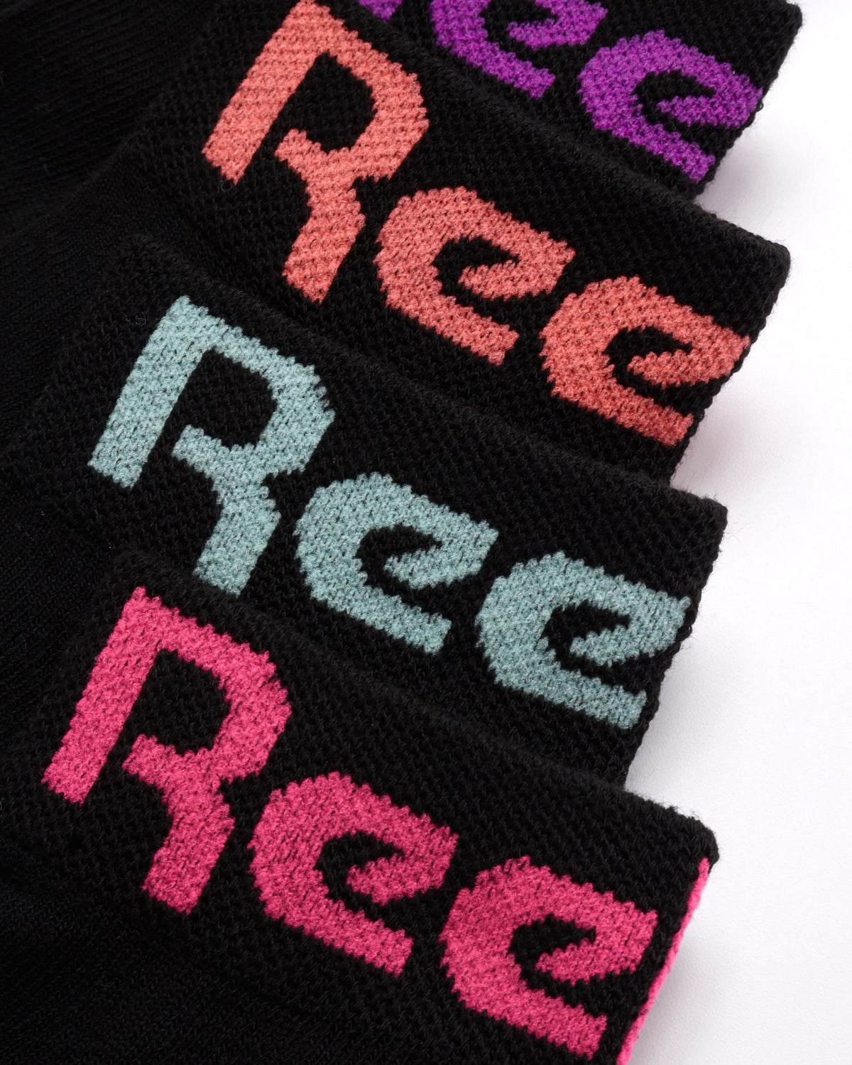 Reebok | Calcetines Niña Pack 12 Pares Quarter Deportivos Negro Logo Multicolor Absorbe Humedad Sin Costuras Talón Acolchado (4-12T)