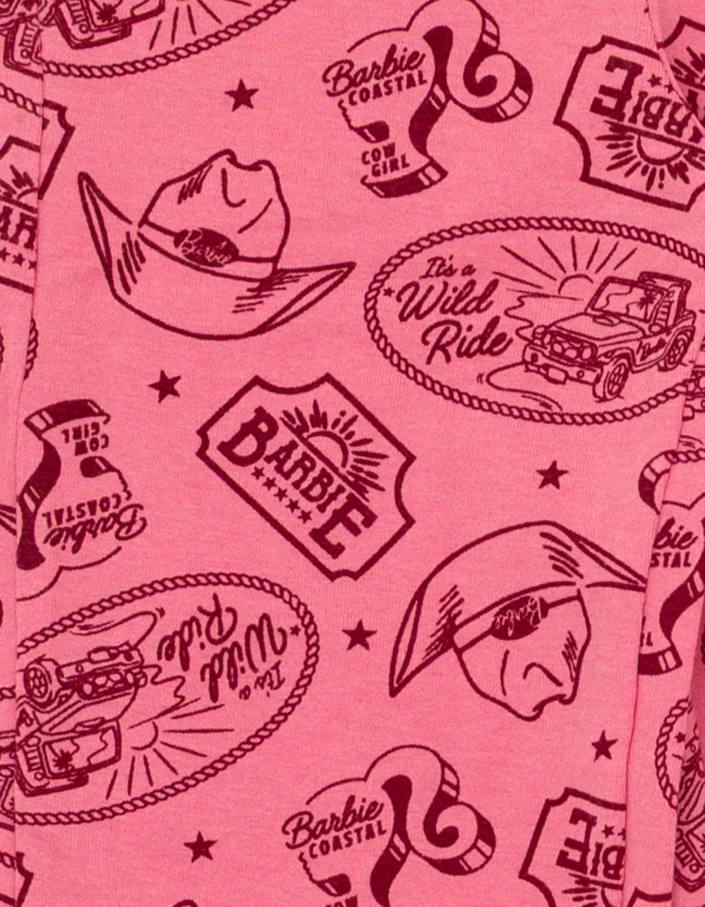 Conjunto de 2 Piezas Barbie Rodeo – Sudadera con Capucha y Leggings Estampados