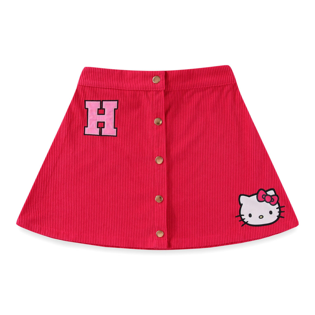 Conjunto Hello Kitty para Niña – Camiseta de Manga Larga y Falda de Pana