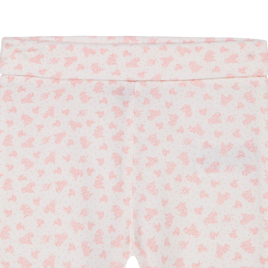 Set 3 Piezas Tommy Hilfiger | 2 Bodies + Leggings | Corazones Rosa Palo | Niña/Bebé (0M - 18M)