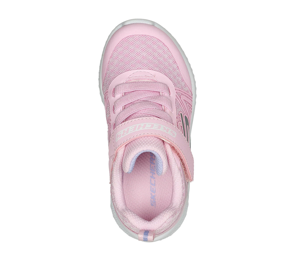 Skechers - Tenis Deportivos Skechers Girls' Microspec Advance con Cierre Adaptable y Lavables para Niña (Rosa Claro) (Talla 21 - 26)