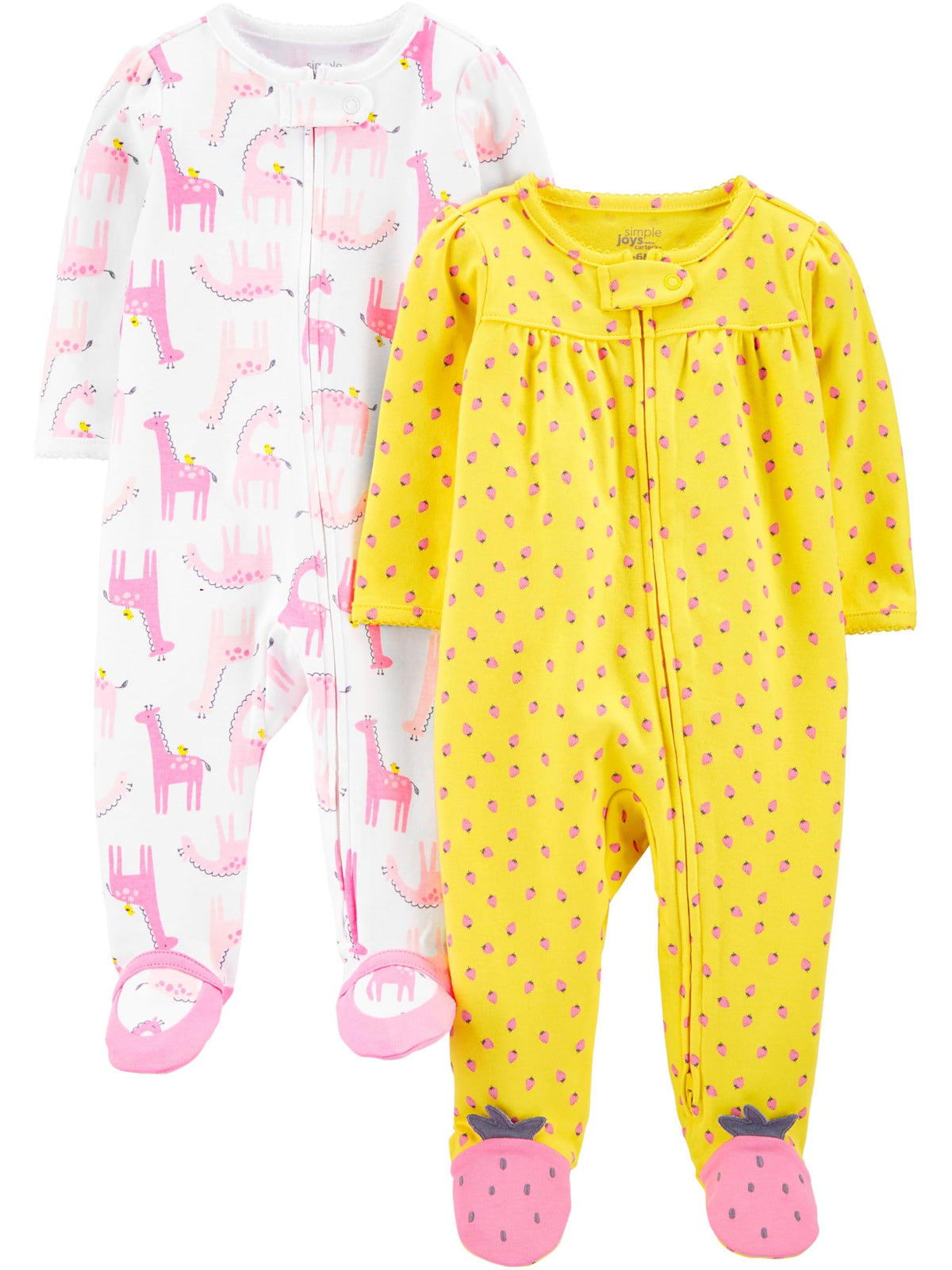 Set de 2 Pijamas con Pies Simple Joys by Carter's para Bebé Niña