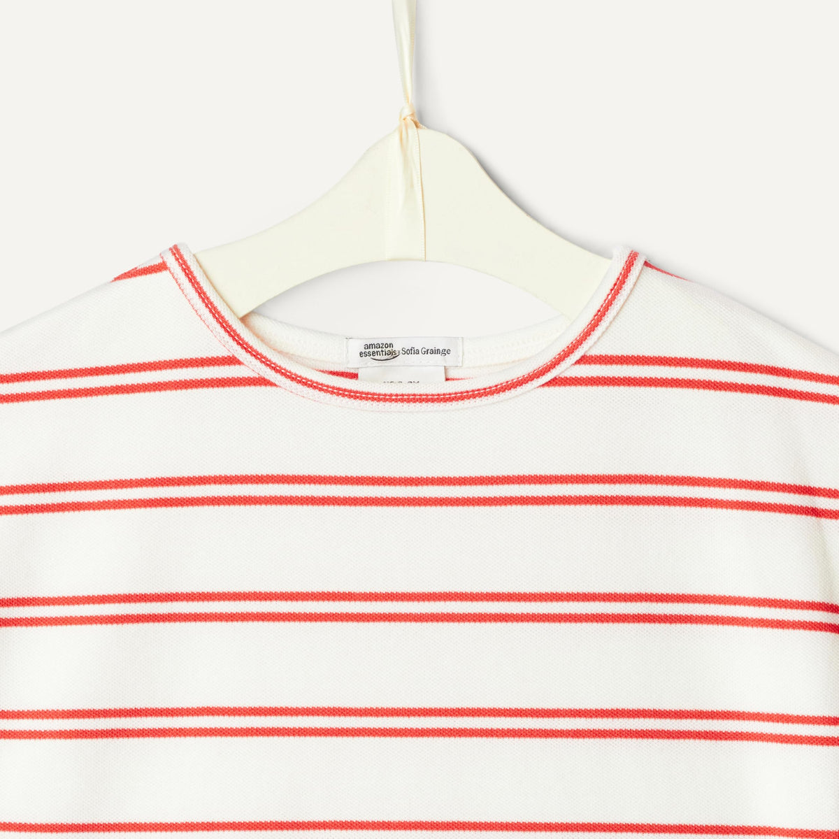 Conjunto Camiseta + Pantalón Piqué | Amazon Essentials x Sofia Grainge | Rayas Rojo/Blanco | Niña/Bebé (0M - 24M)