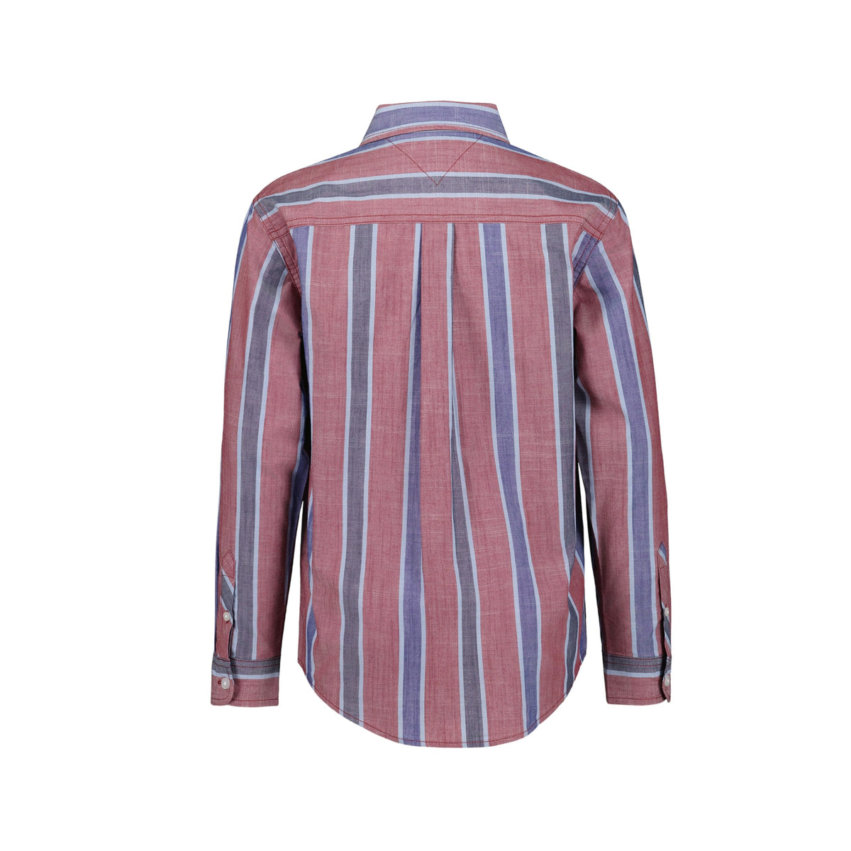 Tommy Hilfiger | Camisa Casual Manga Larga Rayas Track Zinfandel Niño (8T - 16T)