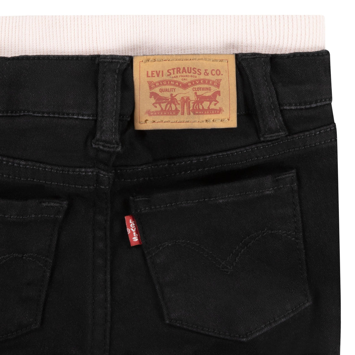 Levi's | Jeans Slim Denim Negro Elástico Cintura Elástica Bebé Niño (3M - 4T) (Copia)